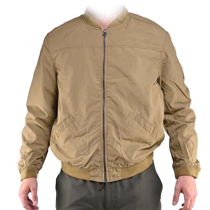 Bomber Leggero Cotone giubbino con cerniera tasche autunnale primaverile uomo