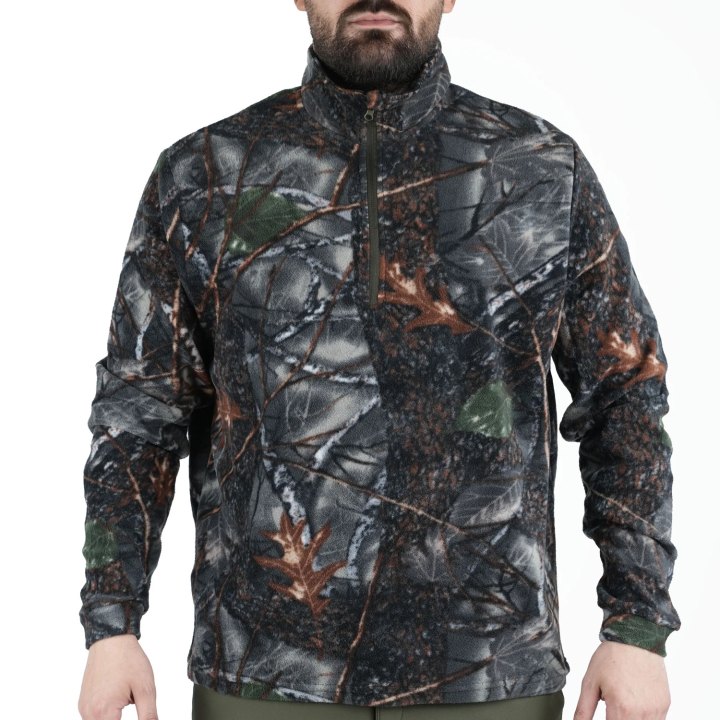 Maglione maglia Micropile isolamento termico caccia arancio colori tecnico