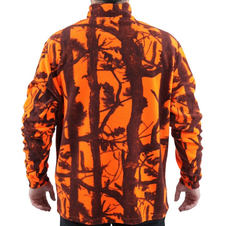 Maglione maglia Micropile isolamento termico caccia arancio colori tecnico