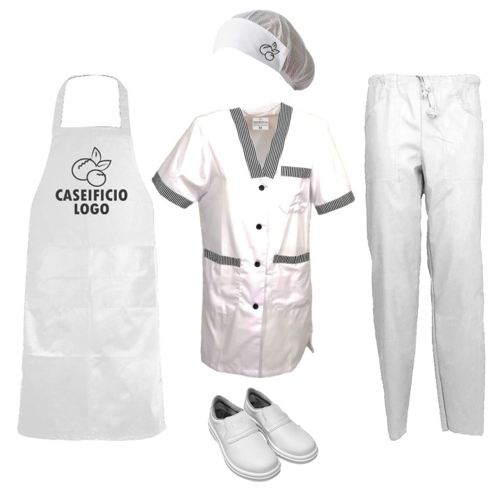 Divisa donna da lavoro  Ideale per caseifici, laboratori e supermercati Personalizzabile con il tuo logo per un look professionale e su misura