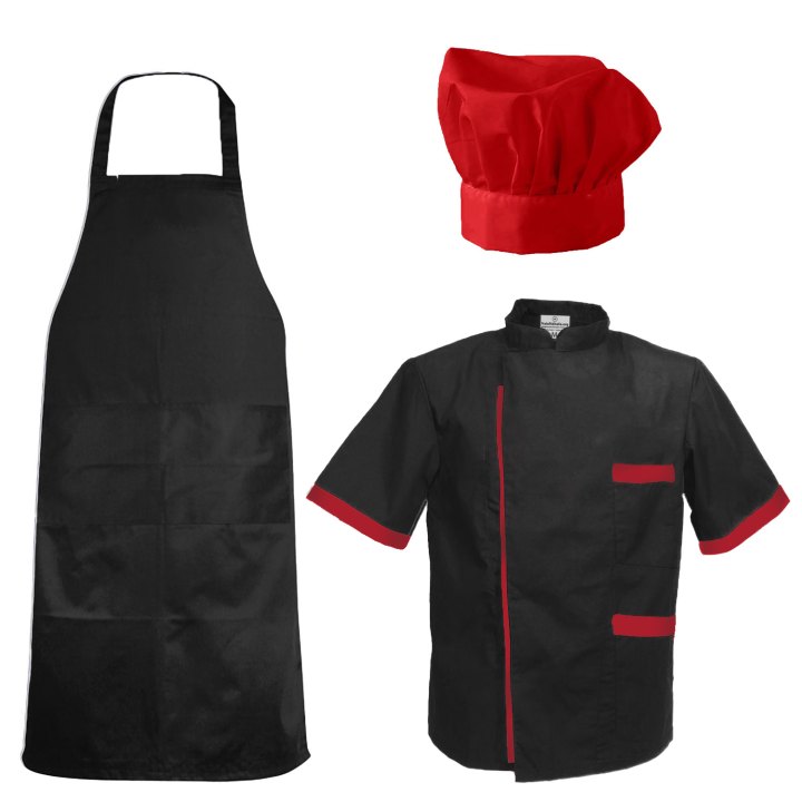 Kit Divisa Cuoco Personalizzabile per Cucina o Scuola Alberghiera: Grembiule, Cappello e Giacca Estiva