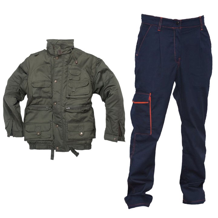 Kit da lavoro con Giubbino e pantalone per carrozziere elettricista falegname ferramenta gommista idraulico e meccanico