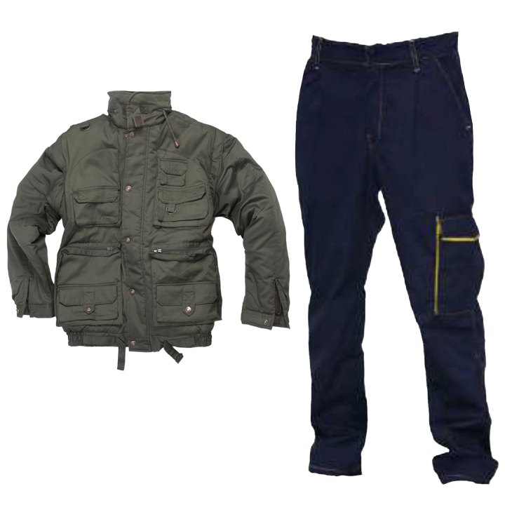 Kit da lavoro con Giubbino e pantalone per carrozziere elettricista falegname ferramenta gommista idraulico e meccanico