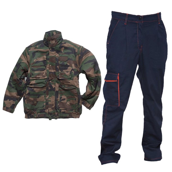 Kit da lavoro con Giubbino e pantalone per carrozziere elettricista falegname ferramenta gommista idraulico e meccanico