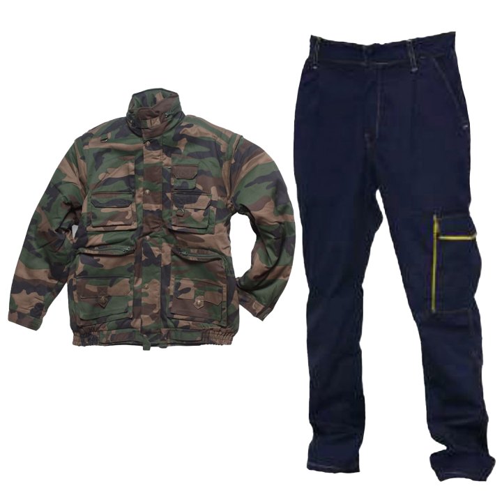 Kit da lavoro con Giubbino e pantalone per carrozziere elettricista falegname ferramenta gommista idraulico e meccanico