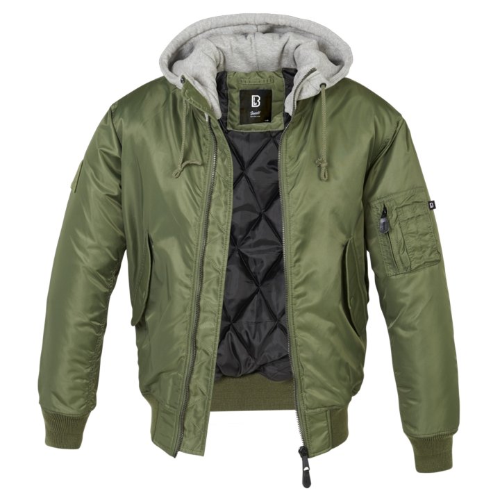 Bomber giubbino imbottito cappuccio uomo giacca aviatore uomo idrorepellente