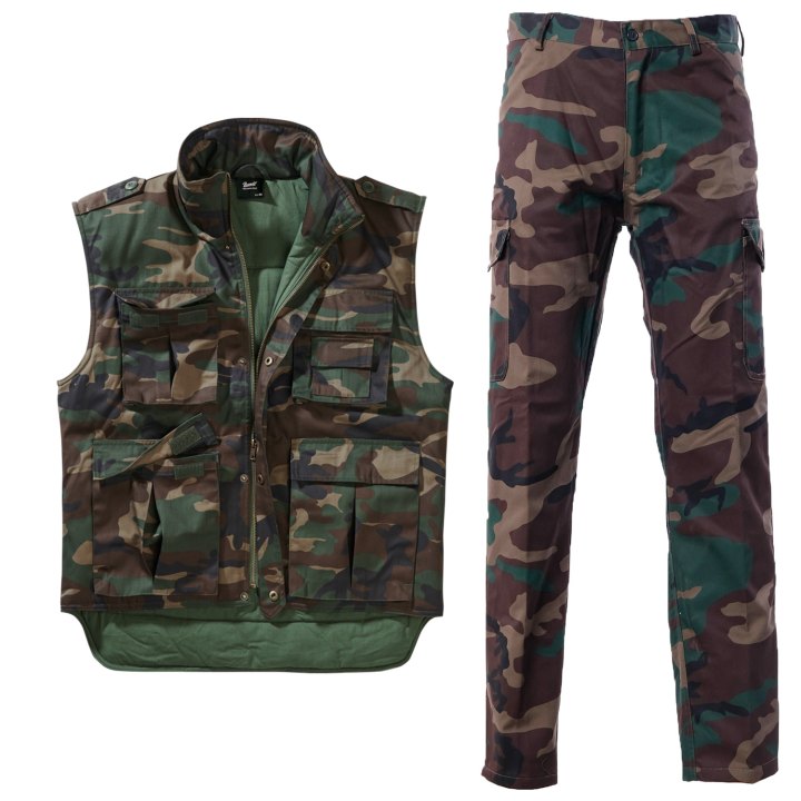 Kit da caccia completo professionale con gilet e pantaloni  Personalizzabile con il tuo logo aziendale