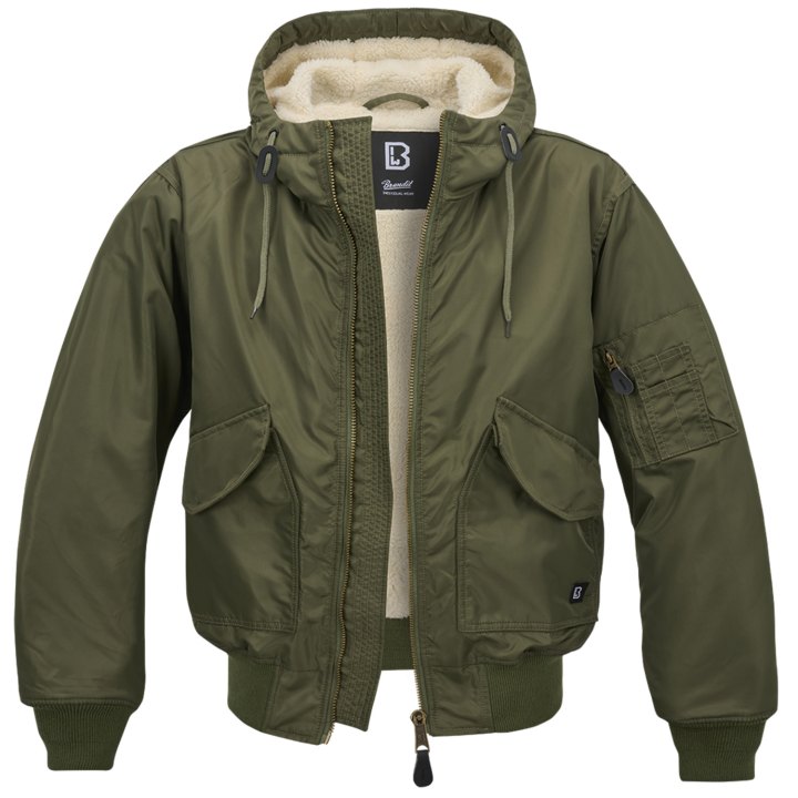 Bomber giubbino imbottito uomo pellicccia orsetto tasche cappuccio impermeabile