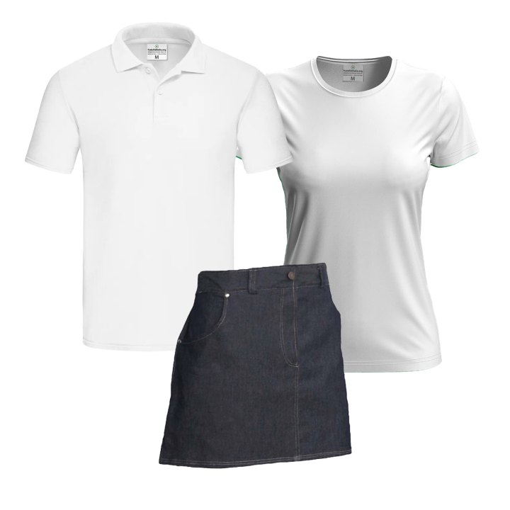 Kit Donna per Fioraio T-shirt Polo e Grembiule disponibile in varie taglie e colori made in italy