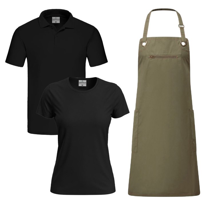 Kit Fioraio Donna Maglietta Polo e Grembiule in diverse misure e colori
