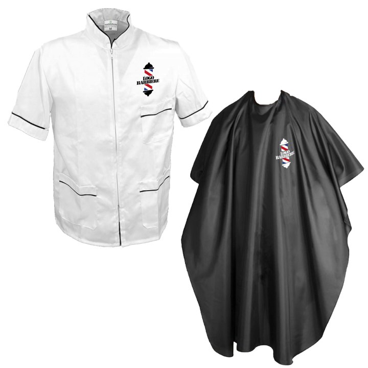 Kit Barbiere con Casacca e Mantella - Personalizzabile con Nome e Logo