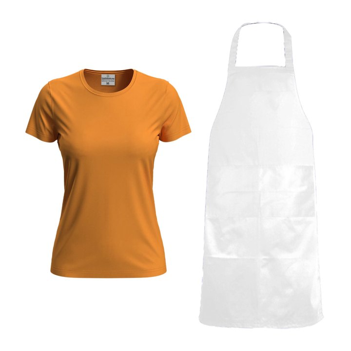 Kit Donna per Toelettatori con t-shirt vari colori e taglie e Grembiule in PVC impermeabile made in italy