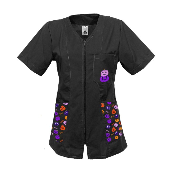 Camice grembiule Lavoro con zip Halloween infanzia scuola per Maestra Insegnante Educatrice