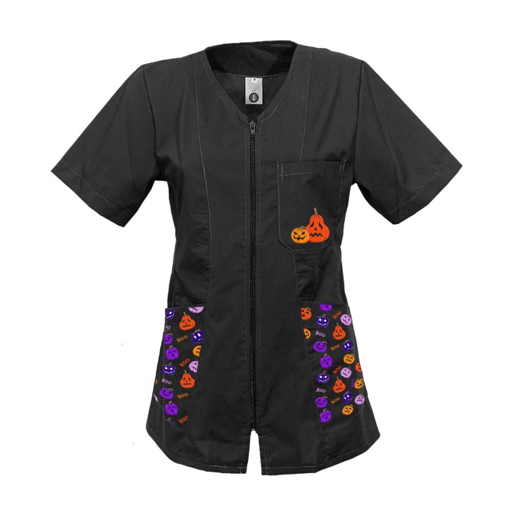 Camice grembiule Lavoro con zip Halloween infanzia scuola per Maestra Insegnante Educatrice