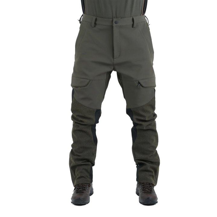 Pantalone pantaloni microfibra impermeabile traspirante antirovo antispino caccia tecnico