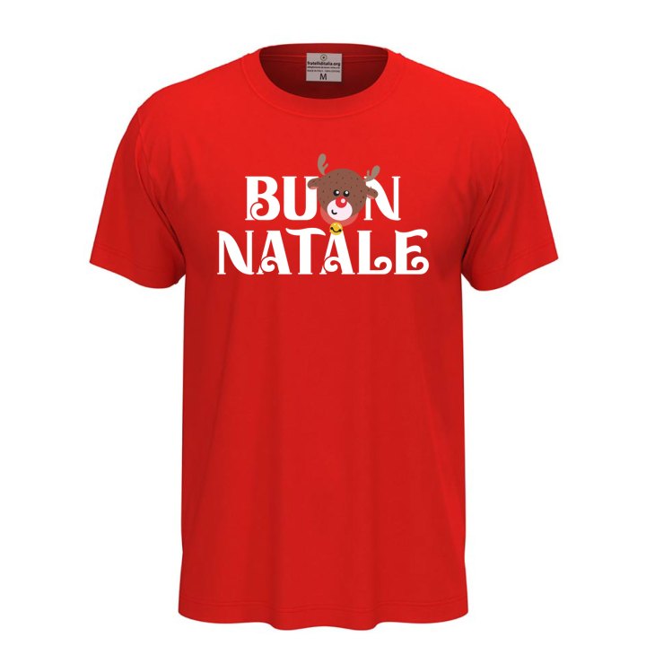 T-shirt classica mezza manica con stampa a tema NATALE - Perfetto per Idea Regalo Natalizia
