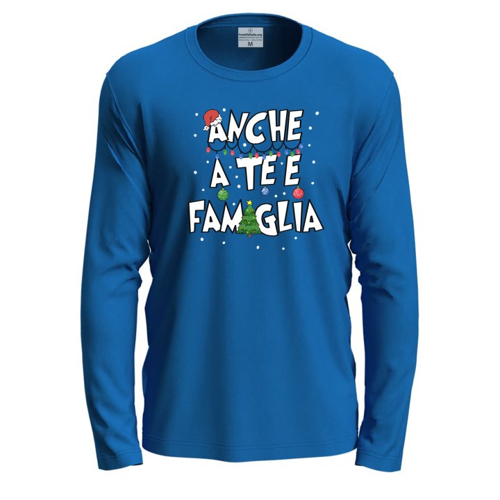 T-shirt Natalizia maglia  manica lunga stampa natalizia vestito Natale uomo donna