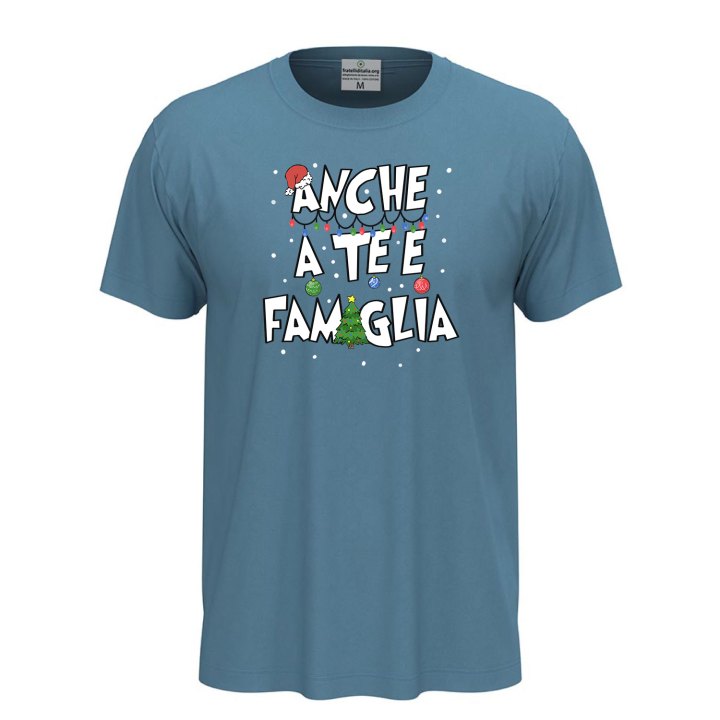 T-shirt maglietta mezza manica stampa natalizia abiti Natale uomo donna regalo cotone