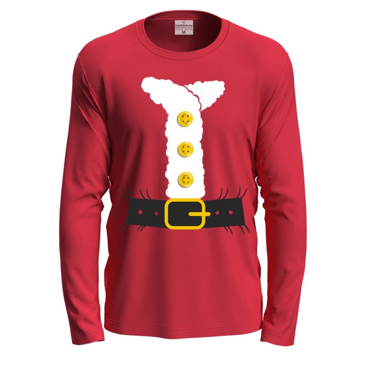 T-shirt maglietta natalizia manica lunga unisex Babbo Natale Biscotto ed Elfo abbigliamento Natalizio regalo