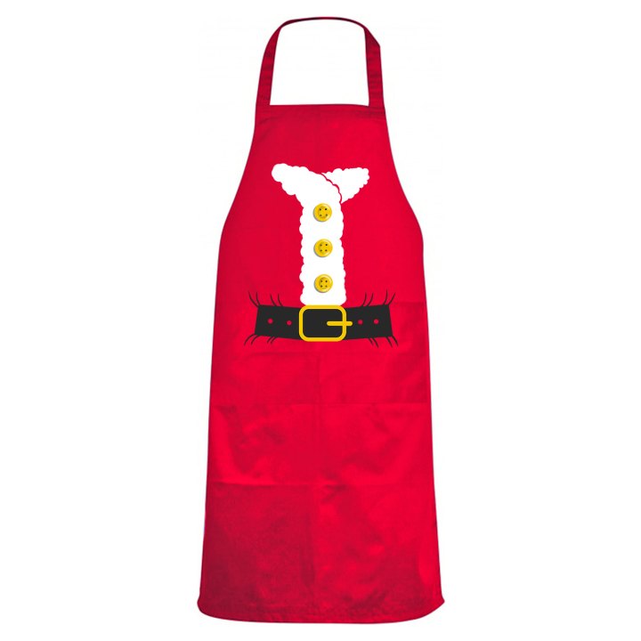 Grembiule cucina con stampa da Babbo Natale pittore natalzio chef cuoco regolabile accessorio ristorazione