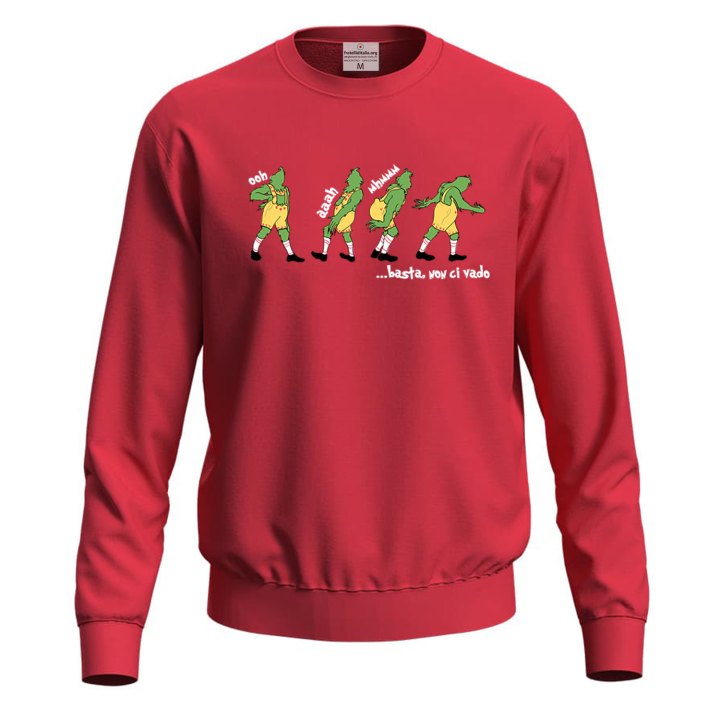 Felpa Unisex con Stampa Natalizia maglione fumetto Natale moda festivita' abbigliamento