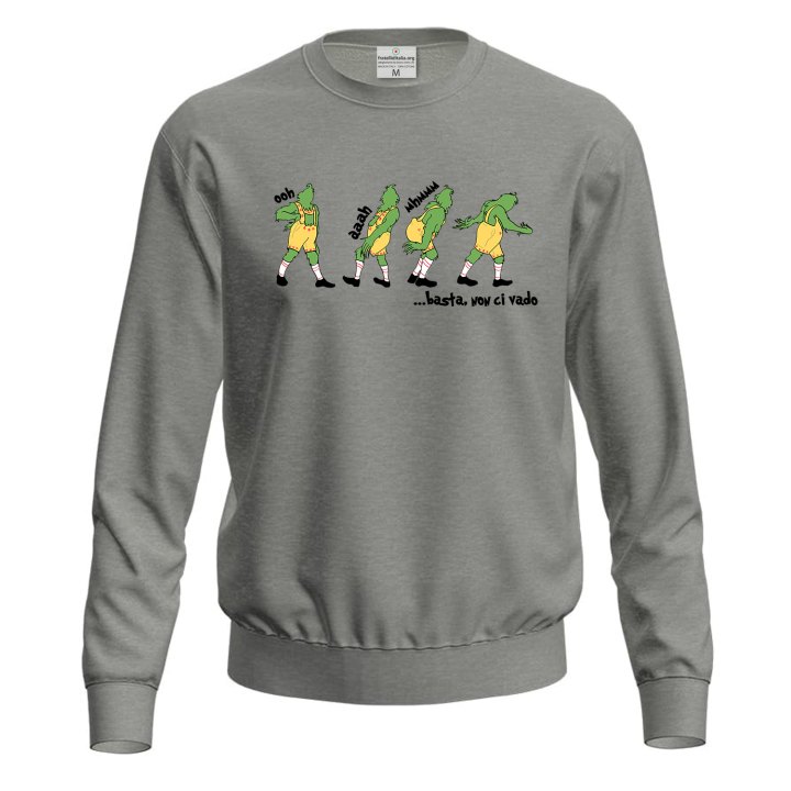 Felpa Unisex con Stampa Natalizia maglione fumetto Natale moda festivita' abbigliamento