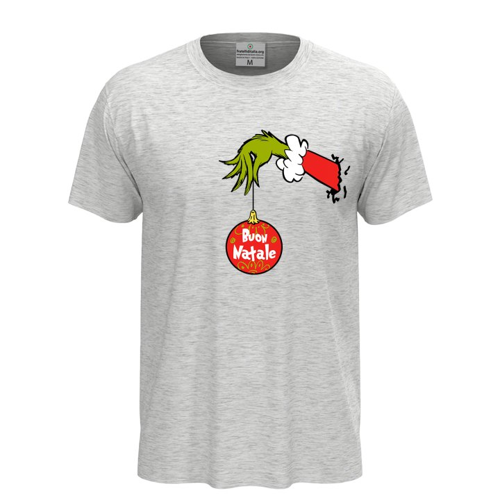 T-Shirt maglia Natalizia Unisex Stampa Tema Festivo mezze maniche Buon Natale cotone