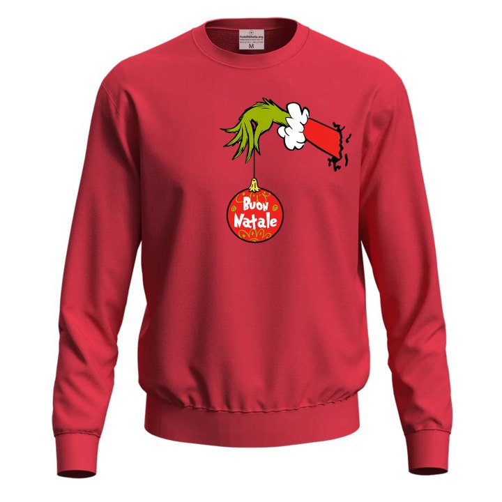 Felpa Natalizia Unisex Maglione Buon Natale uomo donna invernale girocollo