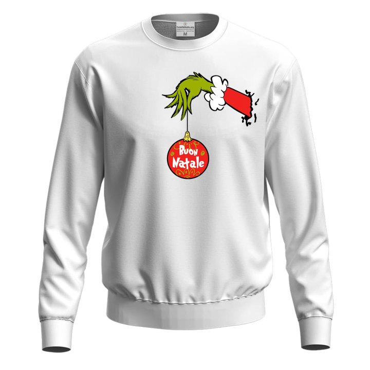Felpa Natalizia Unisex Maglione Buon Natale uomo donna invernale girocollo