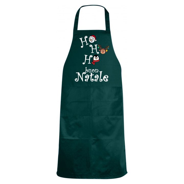 Grembiule da cucina Collo Decorazioni Natalizie Nativita' Rosso Festa Buon Natale cotone