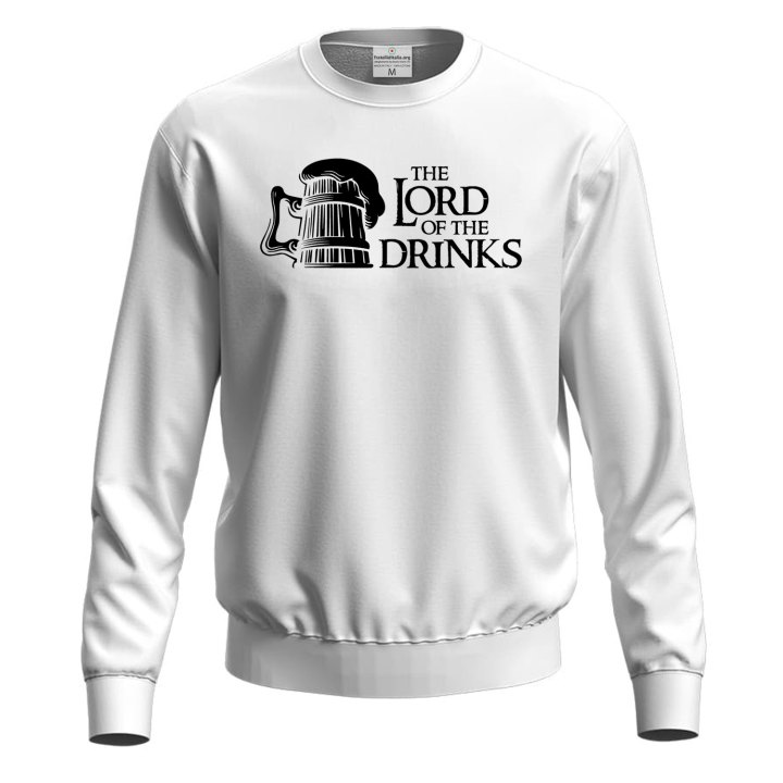 Felpa maglia unisex per barista con stampa DTF Lord of the Drinks bar vineria barman idea regalo uomo