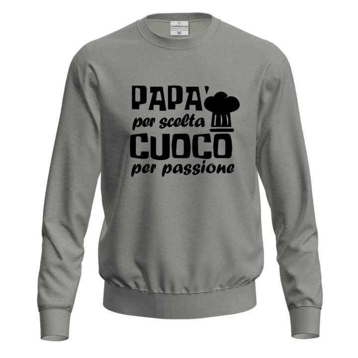 Felpa maglia cuoco con stampa DTF festa Papà Cucina idea regalo chef