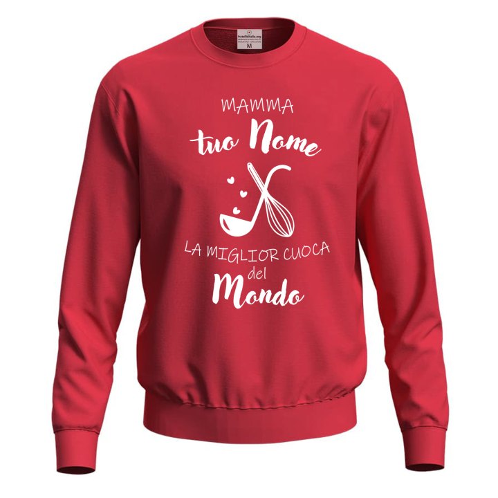 Felpa maglia Unisex Personalizzabile "Mamma la Miglior Cuoca" Idea Regalo festa della mamma gadget