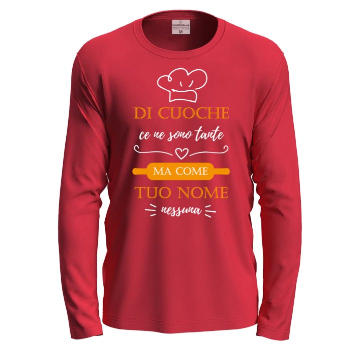 T-shirt maglia con stampa DTF CUOCHE CE NE SONO TANTE  Idea regalo personalizzabile con il tuo nome