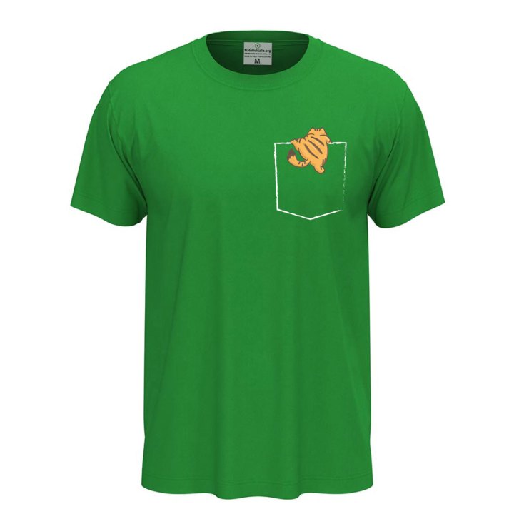 T-shirt unisex a manica corta con stampa "GATTO NEL TASCHINO" per toelettatori o veterinari, idea regalo amanti gatti