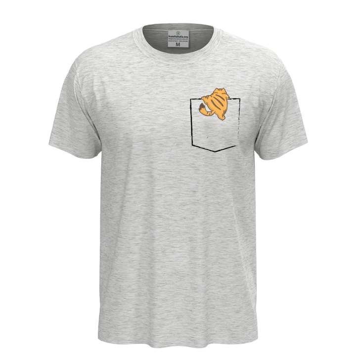 T-shirt unisex a manica corta con stampa "GATTO NEL TASCHINO" per toelettatori o veterinari, idea regalo amanti gatti