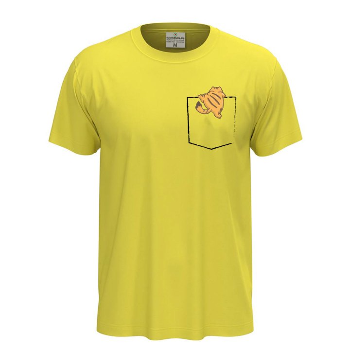 T-shirt unisex a manica corta con stampa "GATTO NEL TASCHINO" per toelettatori o veterinari, idea regalo amanti gatti