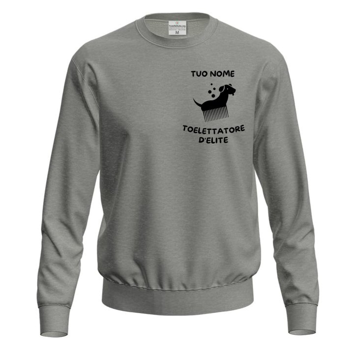 Felpa maglia stampa DTF "toelettatore d'elite" lavoro toelettatura cani gatti animali moda