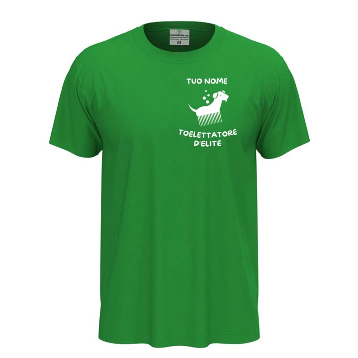 T-shirt unisex a manica corta con stampa toelettatore veterinari, idea regalo personalizzabile con nome