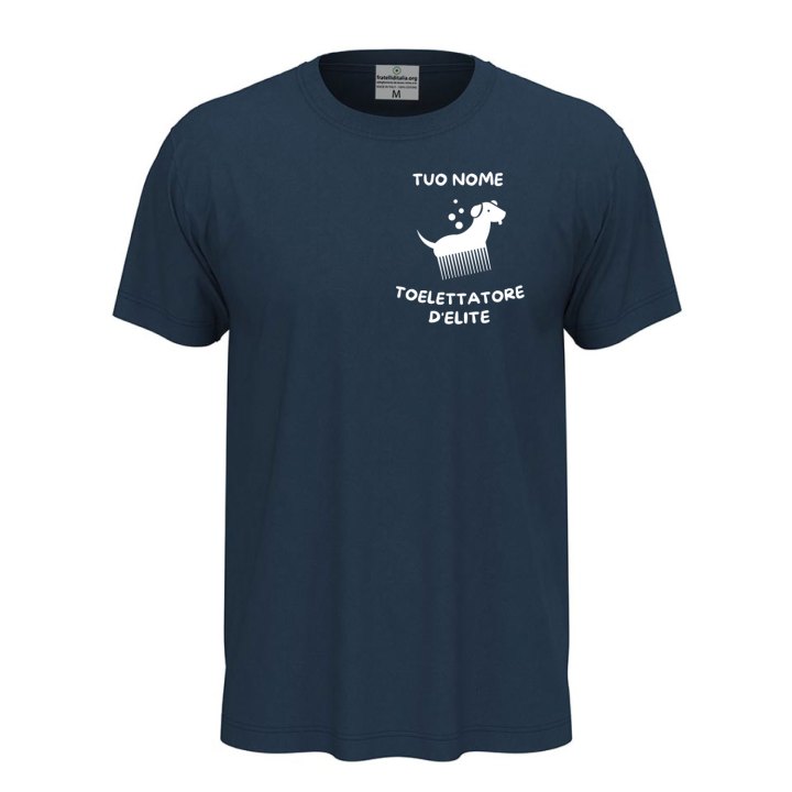 T-shirt unisex a manica corta con stampa toelettatore veterinari, idea regalo personalizzabile con nome