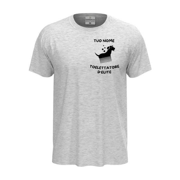 T-shirt unisex a manica corta con stampa toelettatore veterinari, idea regalo personalizzabile con nome