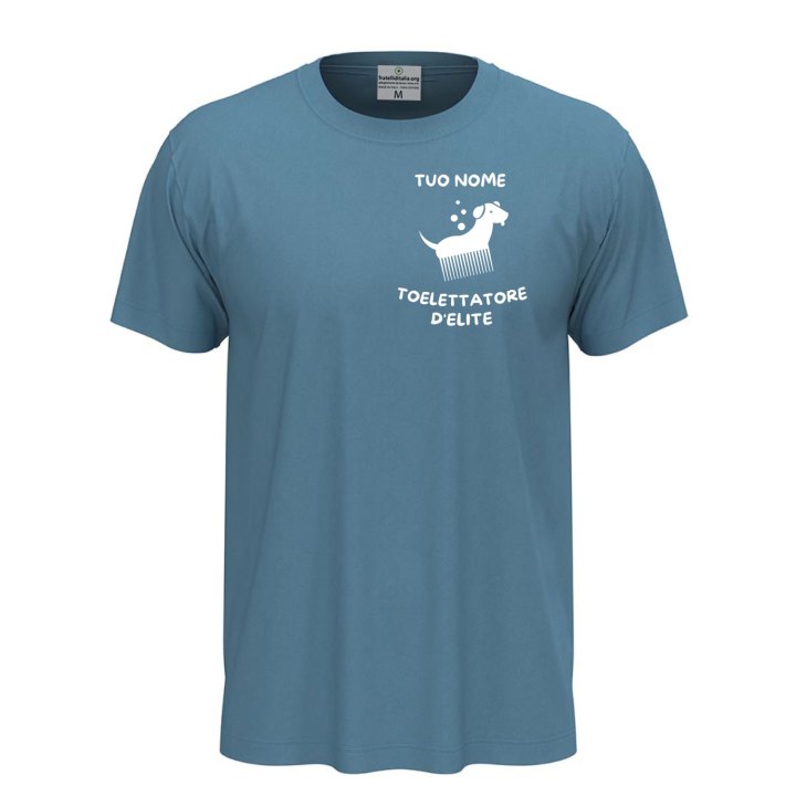 T-shirt unisex a manica corta con stampa toelettatore veterinari, idea regalo personalizzabile con nome