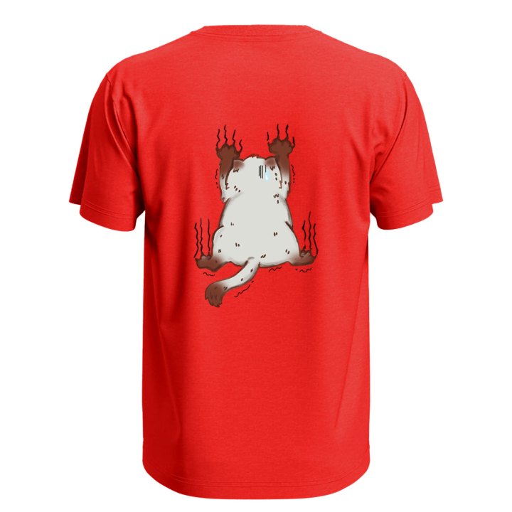 T-shirt unisex manica corta con stampa  "Gatto" graffio Idea regalo per toelettatori veterinari divertente