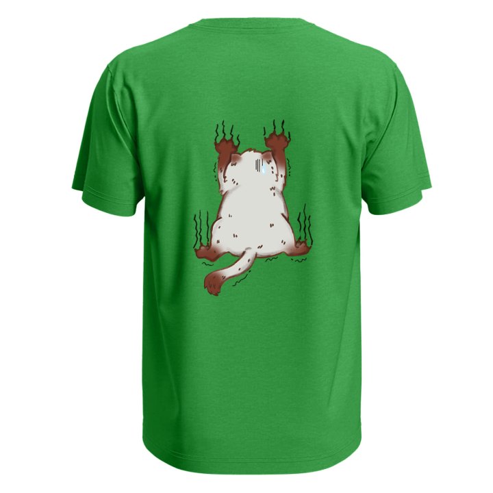 T-shirt unisex manica corta con stampa  "Gatto" graffio Idea regalo per toelettatori veterinari divertente