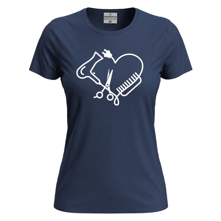 T-Shirt a Manica Corta "Hair Stylist" con Stampa DTF  Per Parrucchieri e Barbieri salone Hairstylist coiffeur