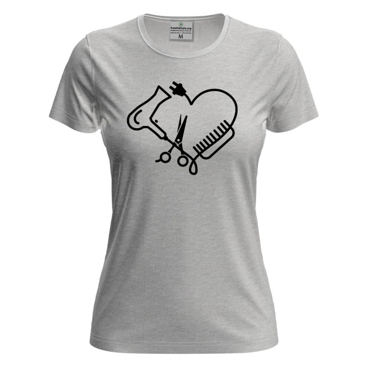 T-Shirt a Manica Corta "Hair Stylist" con Stampa DTF  Per Parrucchieri e Barbieri salone Hairstylist coiffeur