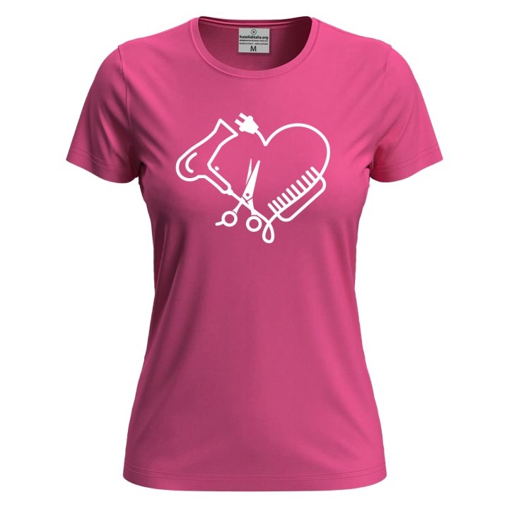 T-Shirt a Manica Corta "Hair Stylist" con Stampa DTF  Per Parrucchieri e Barbieri salone Hairstylist coiffeur
