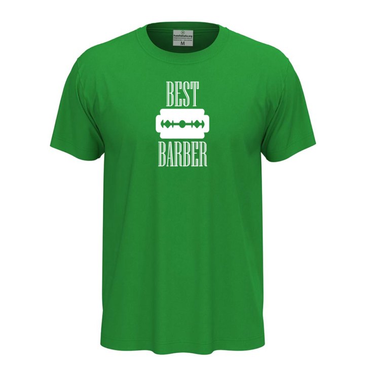 T-shirt Classica Unisex a Manica Corta con Stampa "BEST BARBER" in DTF - Idea Regalo per Parrucchieri e Barbieri