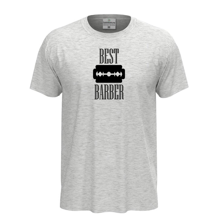 T-shirt Classica Unisex a Manica Corta con Stampa "BEST BARBER" in DTF - Idea Regalo per Parrucchieri e Barbieri