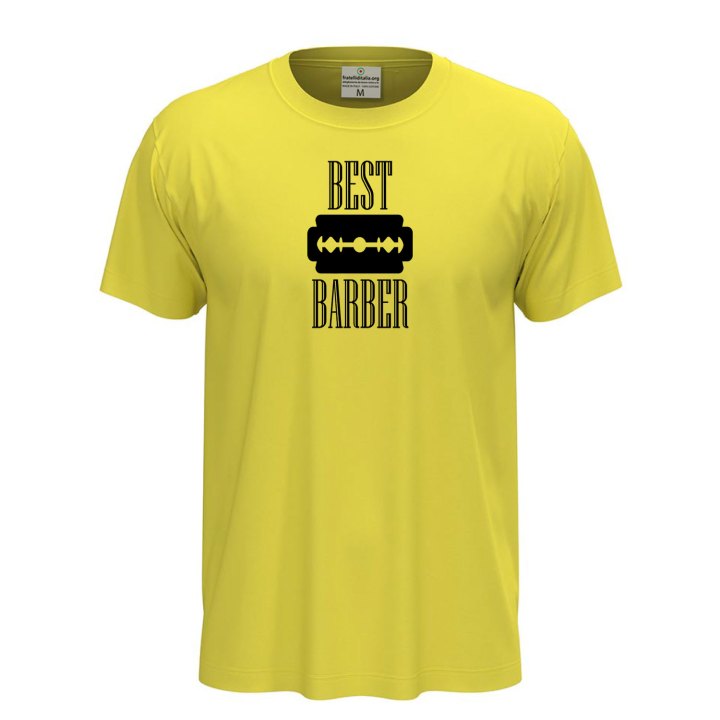 T-shirt Classica Unisex a Manica Corta con Stampa "BEST BARBER" in DTF - Idea Regalo per Parrucchieri e Barbieri